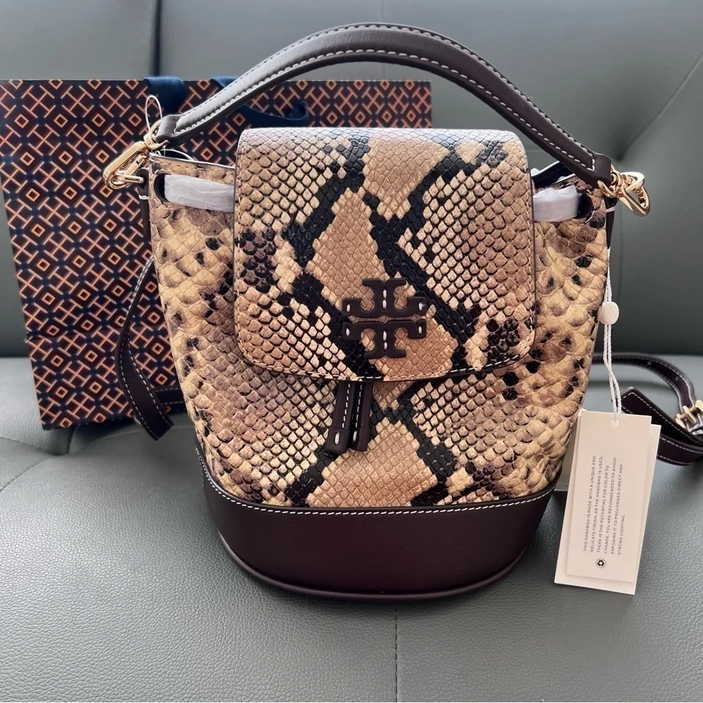 NEW Tory Burch Thea exotic leather convertible backpack
